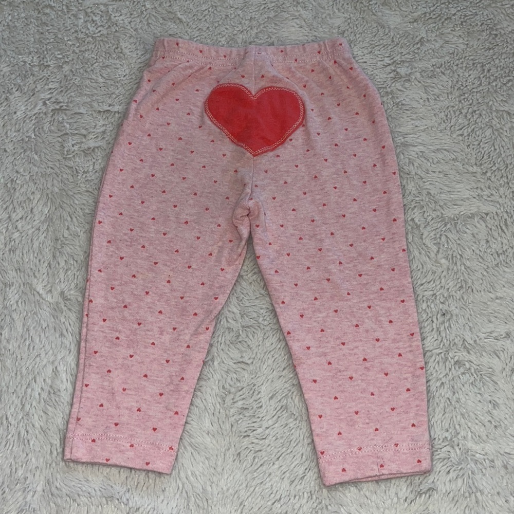 (3 for $10) carters 6-9 month heart pants baby girl clothing